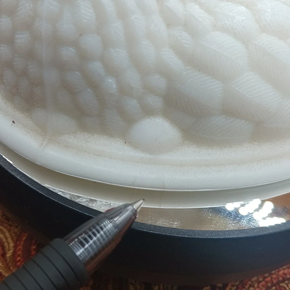 Vtg Westmoreland Hen On Nest HON White Milk Glass Split Tail TOP LID Only *Crack